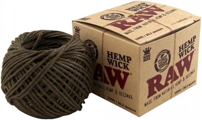 RAW - Hemp Wick Ball - 30.5m - 100ft Hemp & Beeswax Wick