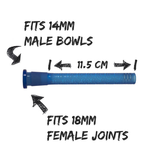 ART Glass Stem 19mm-14mm Blue 11.5cm FROSTED BLUE