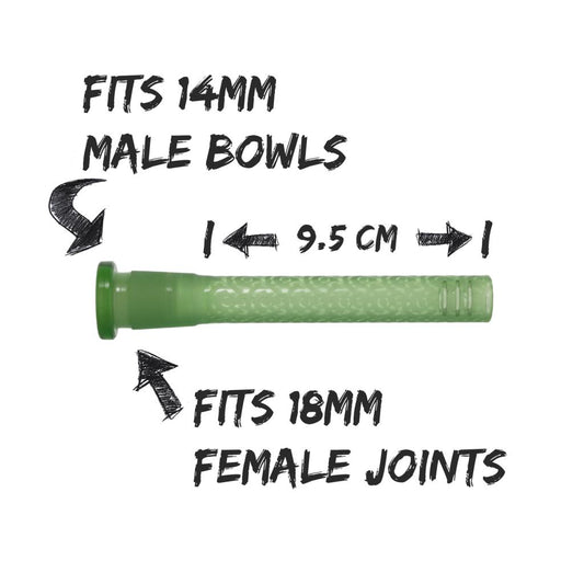 ART Glass Stem 19mm-14mm Green 9.5cm - FROSTED GREEN