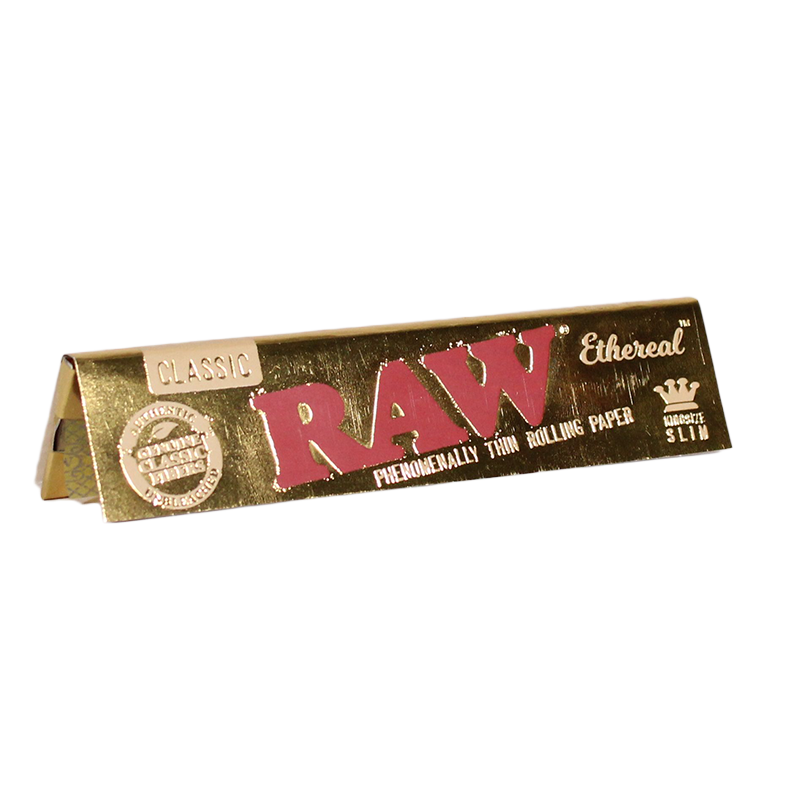 RAW Ethereal Gold - Ultra-Thin Kingsize Slim Rolling Papers Single Pack