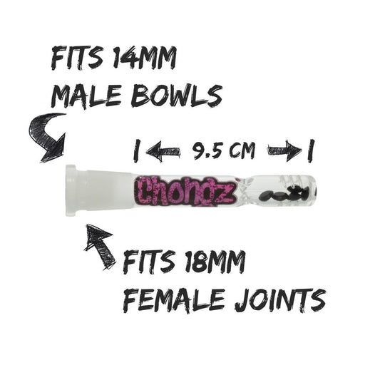 Black Jewel Glass Stem 19mm-14mm 9.5cm - BLACK JEWELS