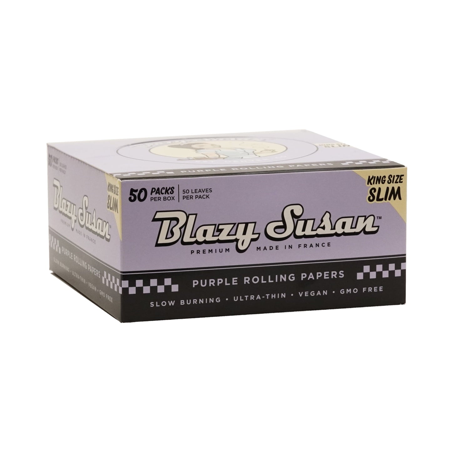 Blazy Susan - King Size Slim Purple Rolling Papers 10 Pack