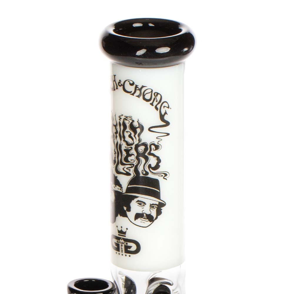 Grace Glass Cheech & Chong High Rollers - Straight Bong White H:36cm - :50mm - SG:18.8mm