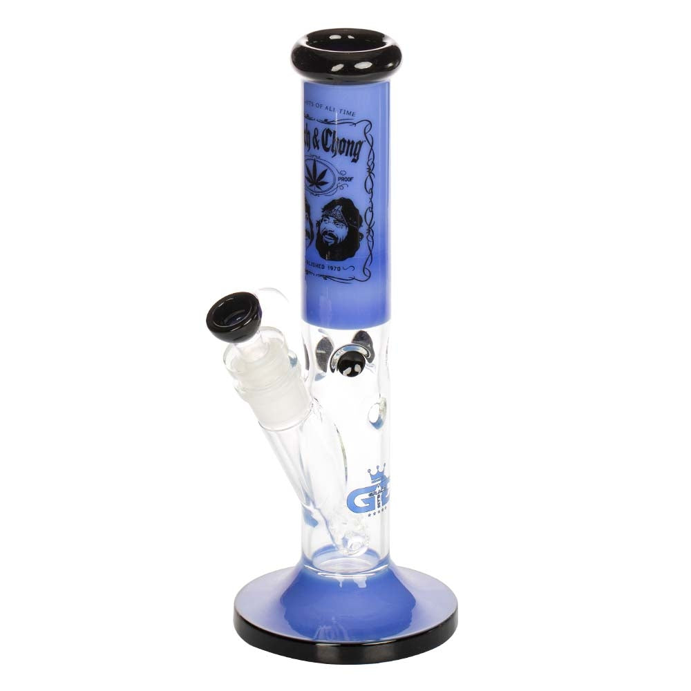 Grace Glass Cheech & Chong Greatest Hits - Straight Bong Blue H:35cm - :50mm - SG:29.2mm