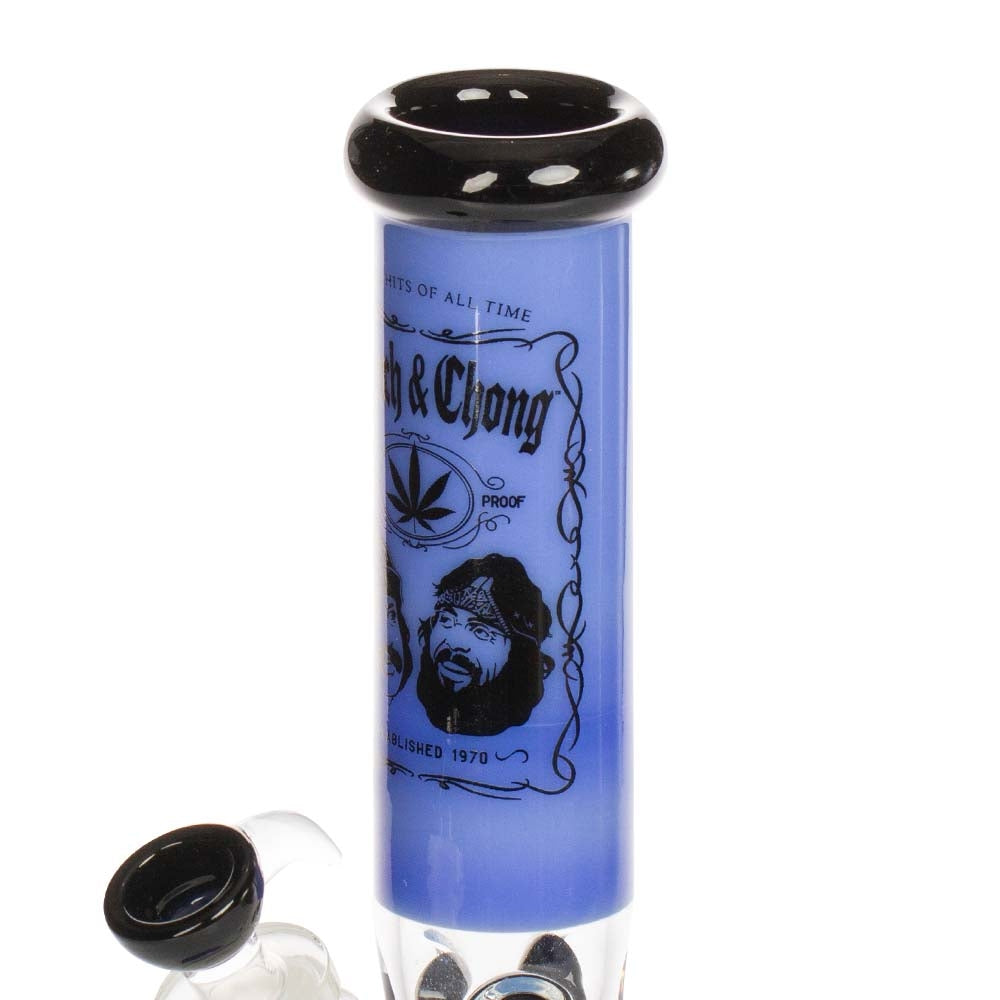 Grace Glass Cheech & Chong Greatest Hits - Straight Bong Blue H:35cm - :50mm - SG:29.2mm
