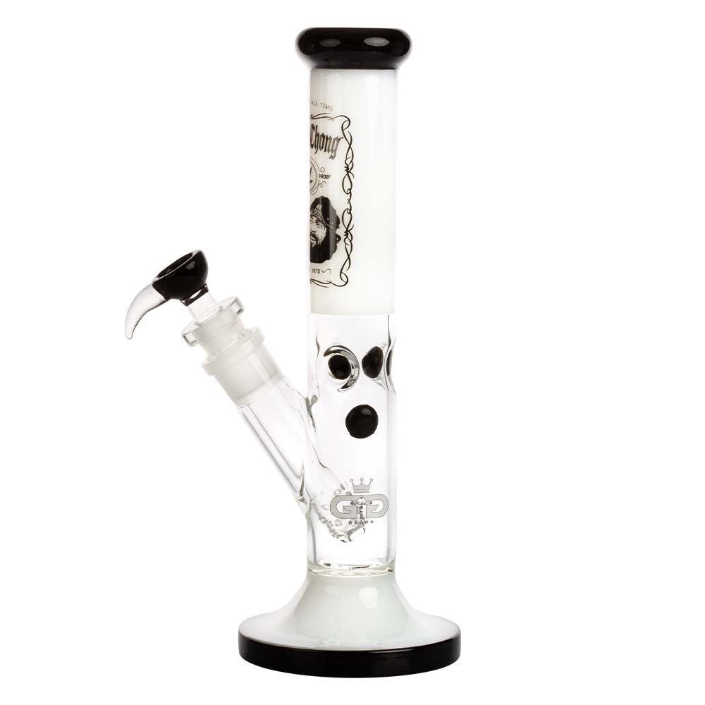 Grace Glass Cheech & Chong Greatest Hits - Straight Bong White H:35cm - :50mm - SG:18.8mm
