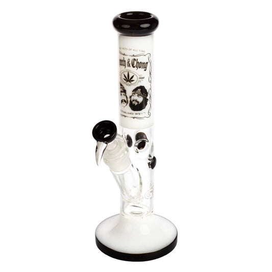Grace Glass Cheech & Chong Greatest Hits - Straight Bong White H:35cm - :50mm - SG:18.8mm