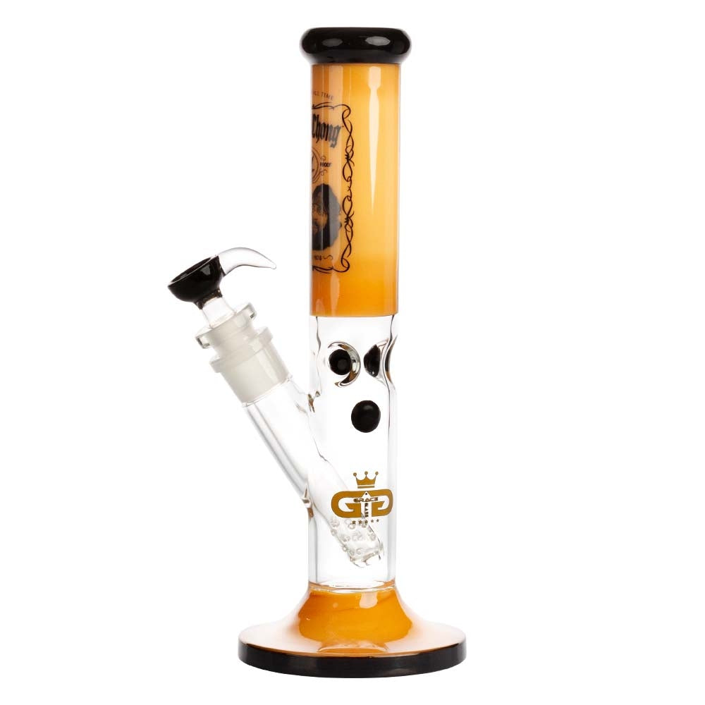 Grace Glass Cheech & Chong Greatest Hits - Straight Bong Orange H:35cm - :50mm - SG:29.2mm