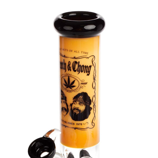 Grace Glass Cheech & Chong Greatest Hits - Straight Bong Orange H:35cm - :50mm - SG:29.2mm