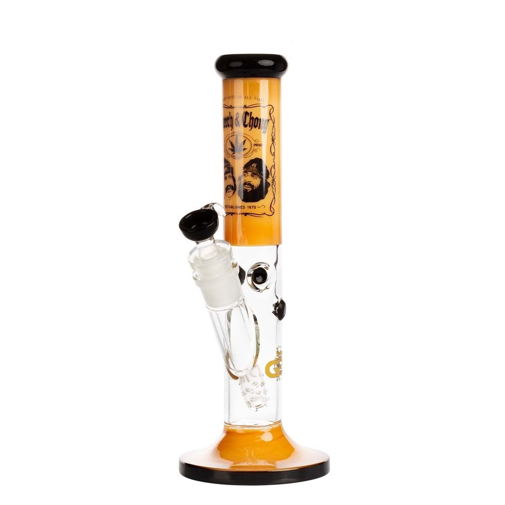 Grace Glass Cheech & Chong Greatest Hits - Straight Bong Orange H:35cm - :50mm - SG:29.2mm
