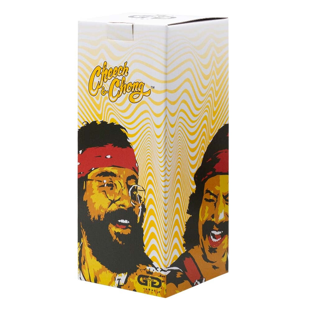 Grace Glass Cheech & Chong Peace - Straight Bong Pink H:30cm - :38mm - SG:18.8mm