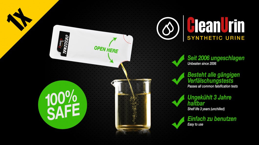 CleanU - Synthetic Urine - Clean Urine Satchet (20x25ml) 100% Synthetic Urine
