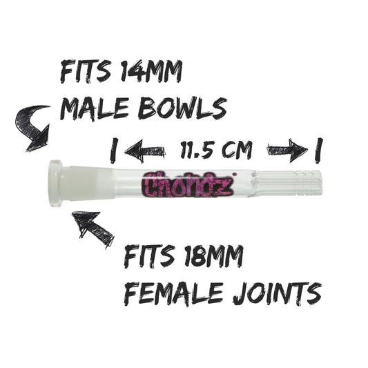 Clear 4 Diffusor Glass Stem 19mm-14mm 11.5cm - 4 SHOOTER