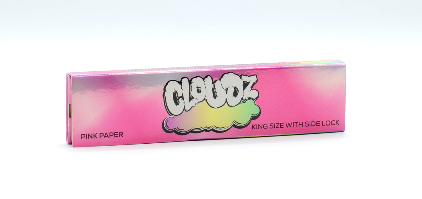 Cloudz Rolling Papers + Tips - Pink (5 Pack)