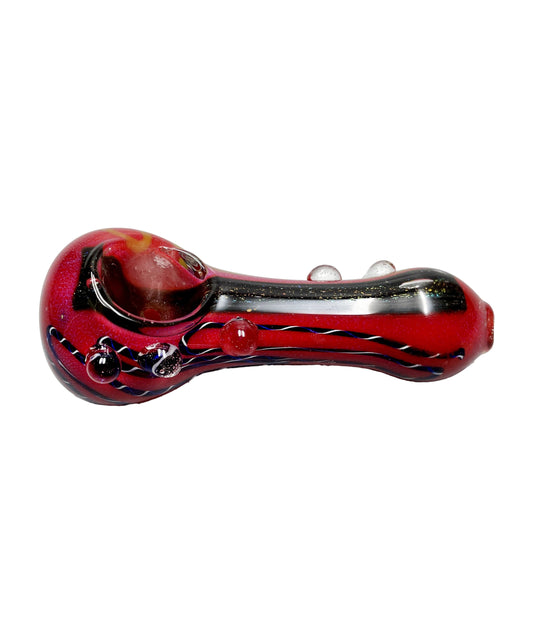 Coloured Glass Pipe 3 Knobbly Prince