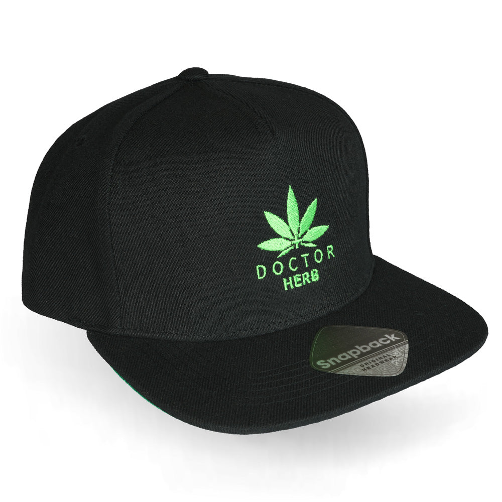 Doctor Herb - Embroidered Green Snap-Back Cap
