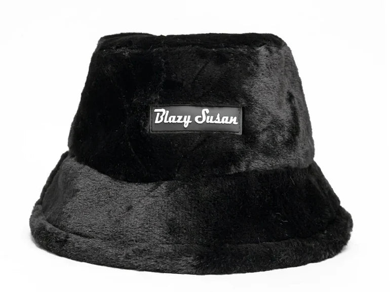 Blazy Susan Fuzzy Bucket Hat - Black