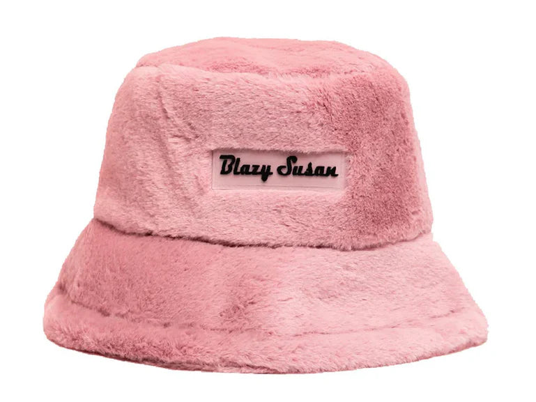 Blazy Susan Fuzzy Bucket Hat - Pink