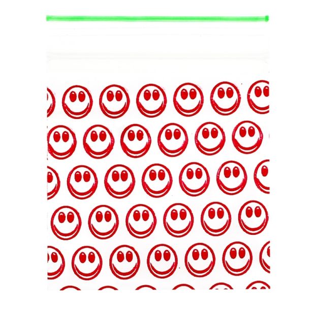 GRIP SEAL - Red- Smile face (50x50mm)