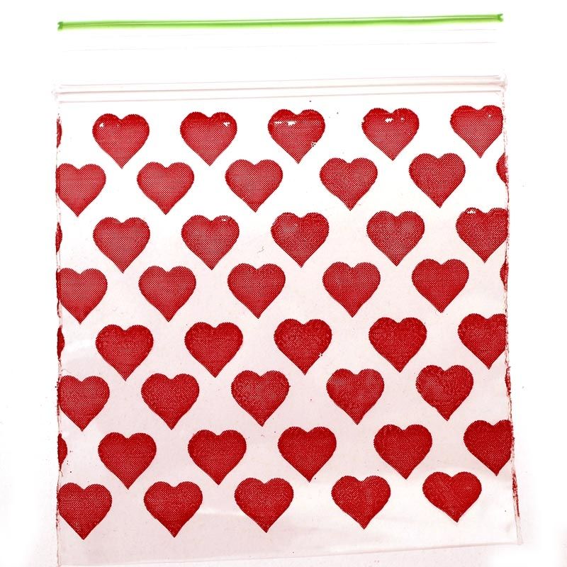 GRIP SEAL - Red Heart - (50 x 50mm)