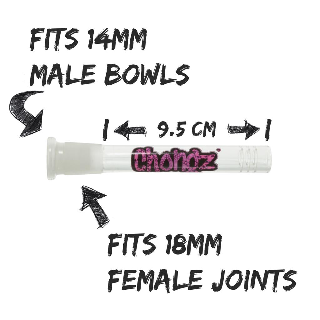 Glass Diffusor 19mm Stem-14mm Cone 9.5cm - PINK