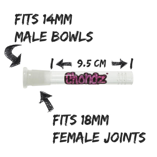 Glass Diffusor 19mm Stem-14mm Cone 9.5cm - Purple Logo