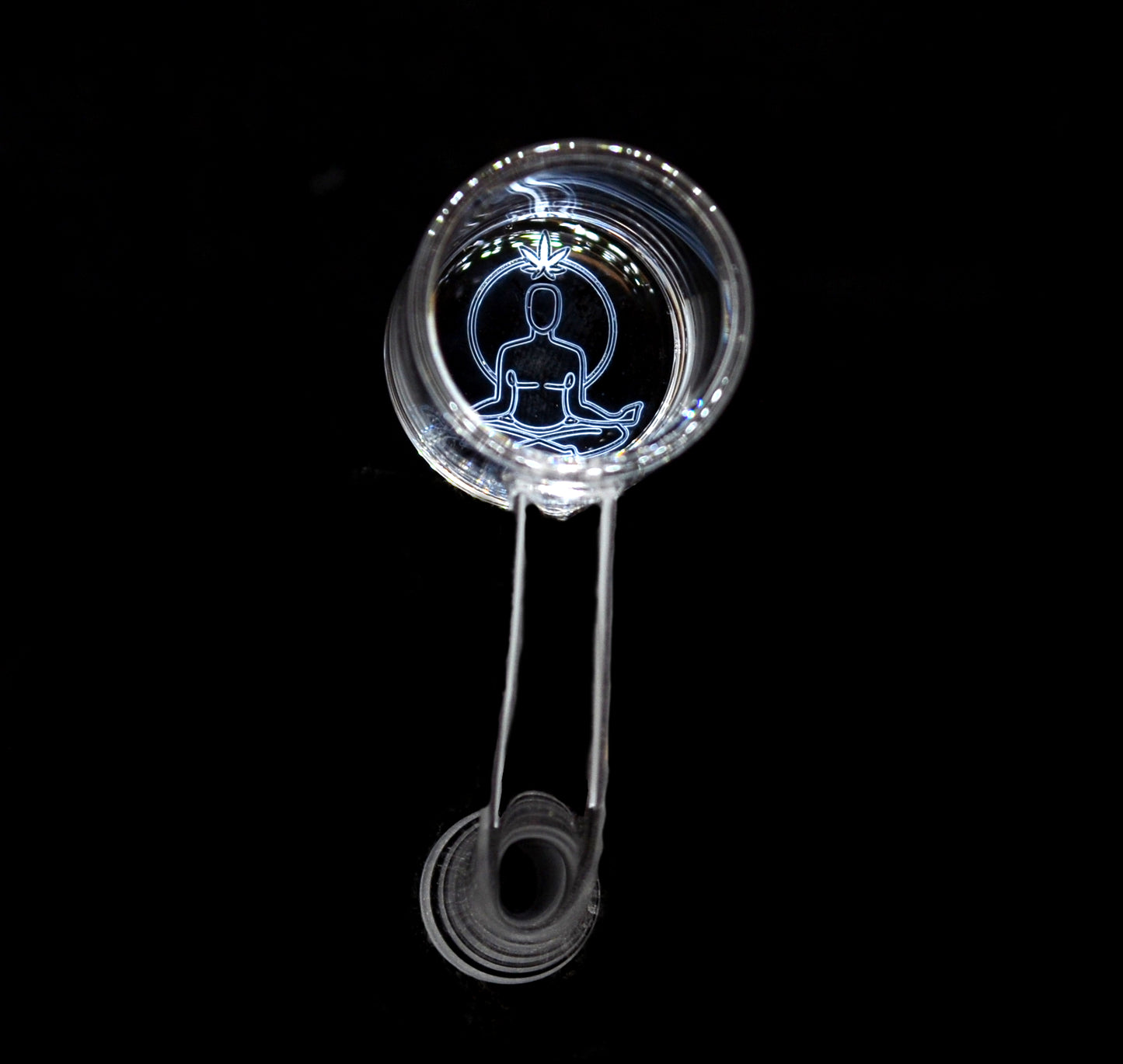 Head Happy Bottom Logo Beveled edge 25mm 14mm Male 90 Degree - Quartz Banger - SO-03