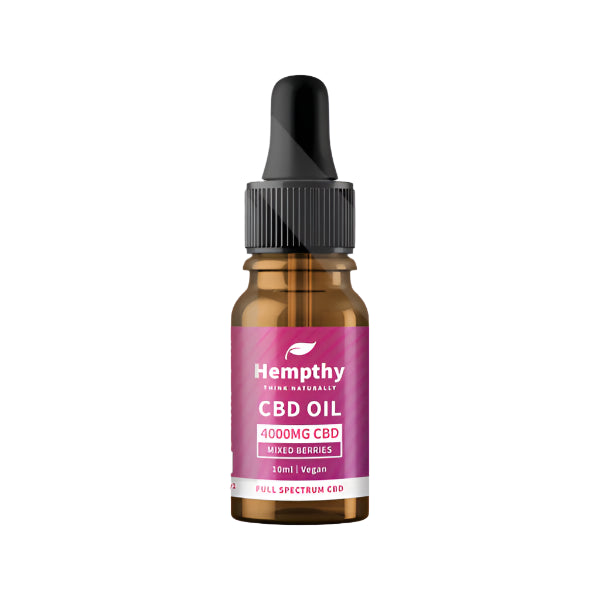 Hempthy 4000mg CBD Oil Full Spectrum Mixed Berries - 10ml