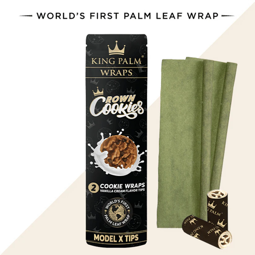 King Palm- 2 Wrap - Crow Cookies + Cream Tips - 10 Pack