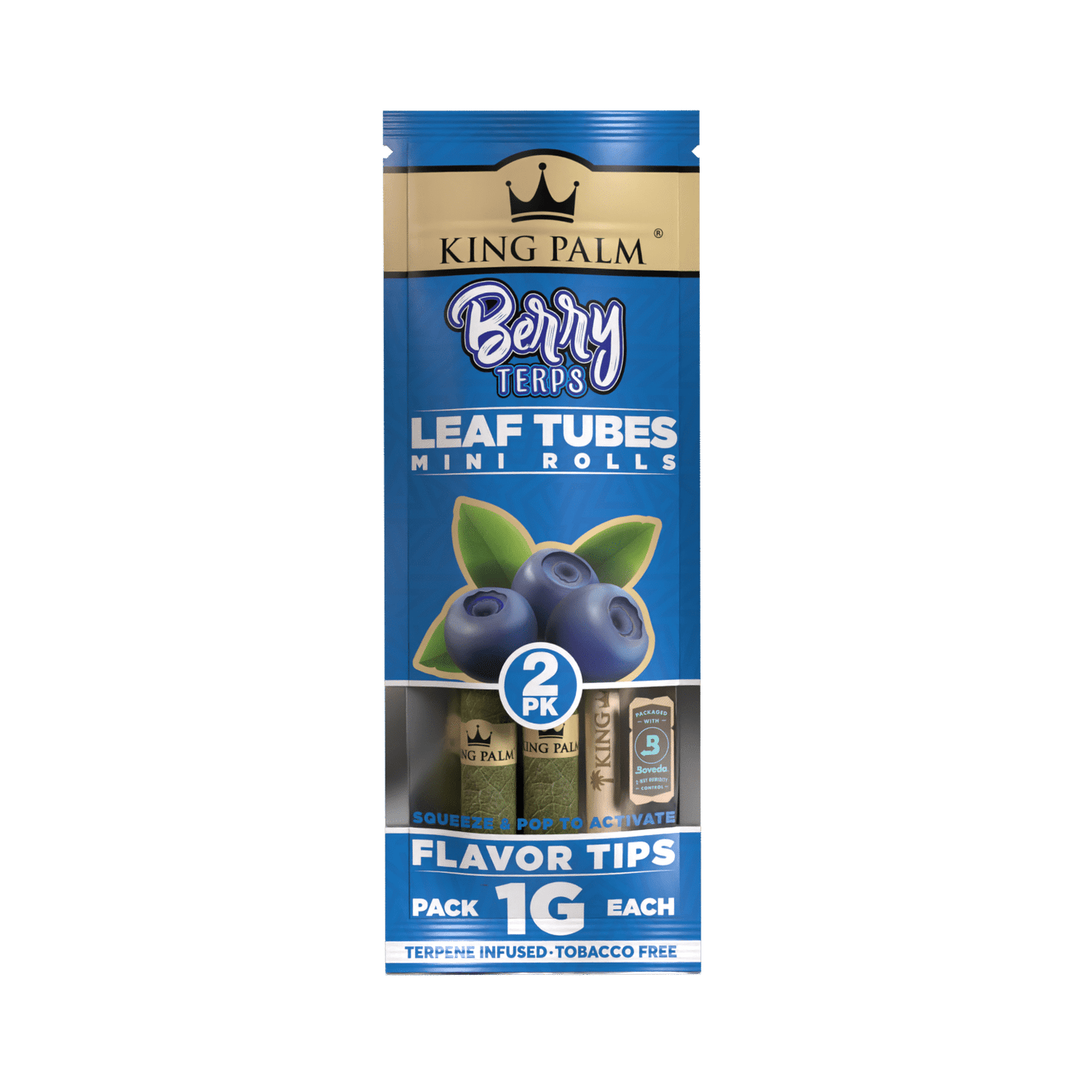 King Palm - Mini Rolls - 2 pack - 1g - Wrap - Berry Terps - 10 Pack