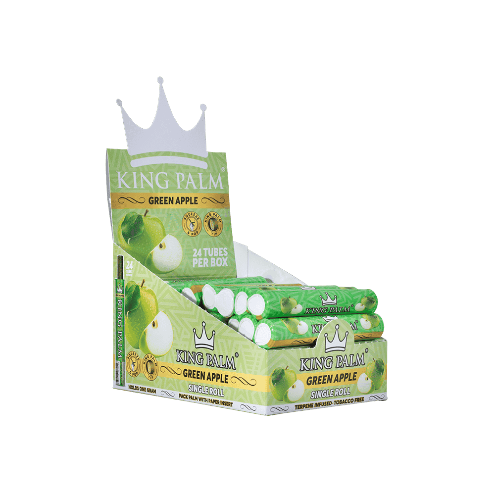King Palm Single Roll - Green Apple (Box of 24)