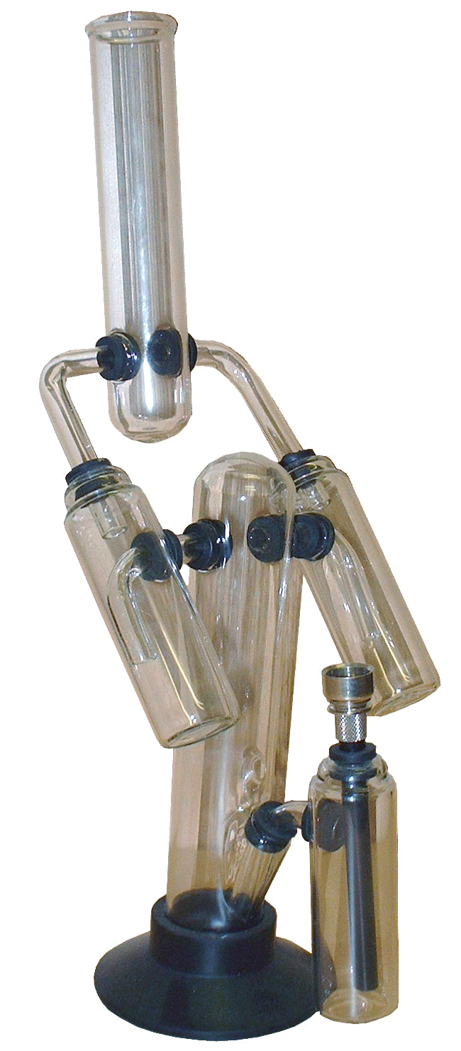 Basil Bush Glass Einstein Multi Chamber Bong 38cm