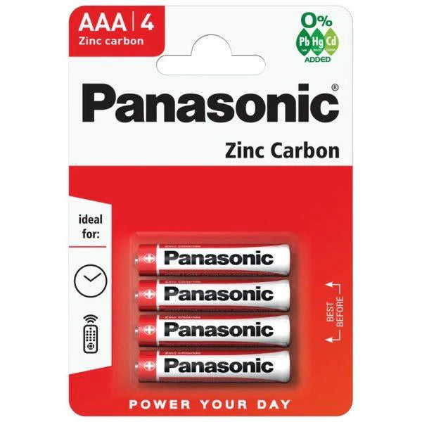 Panasonic Zinc Power Batteries Size AAA R03R10