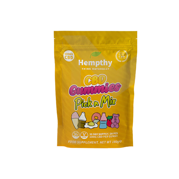Hempthy 300mg CBD Gummies 30 Ct Pouch - Pick n Mix