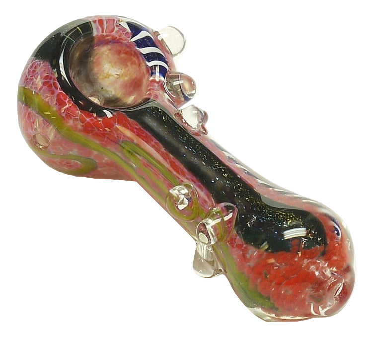 Coloured Glass Pipe 3 Knobbly Prince