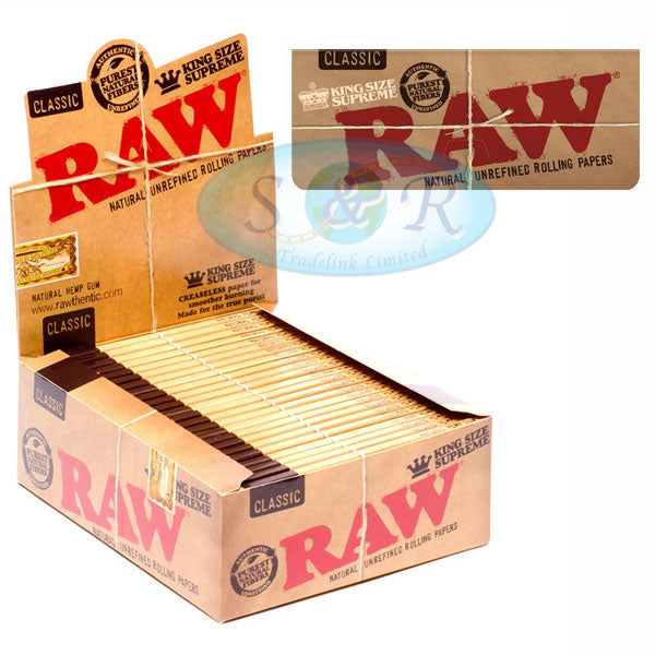 RAW CLASSIC SUPREME CREASELESS Kingsize Rolling Papers Single Pack