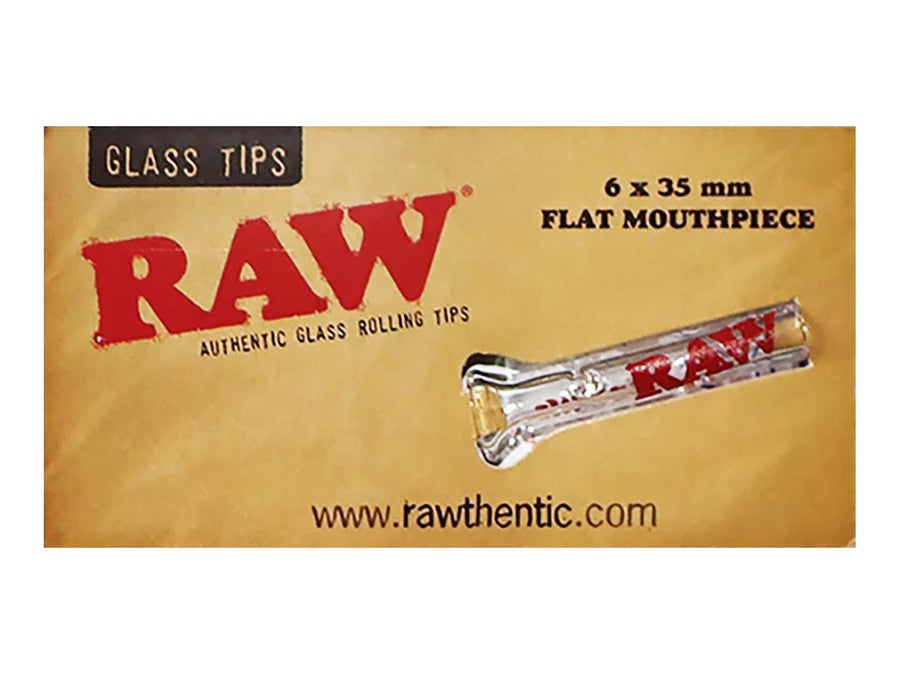 RAW GLASS Tips with FLAT Mouthpiece (25 pcs)