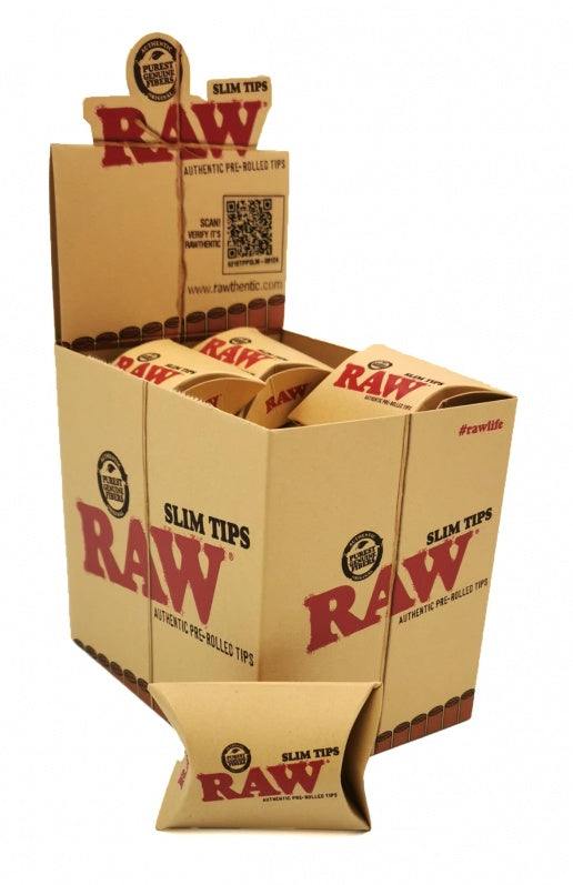 RAW PRE-ROLLED Slim Tips (20 box)