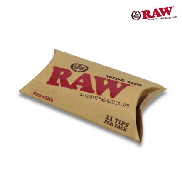 RAW PRE-ROLLED Wide Tips (Box of 20)