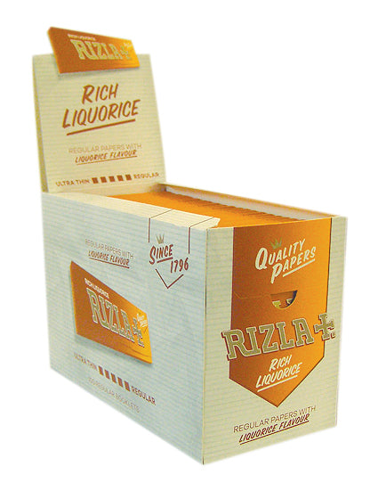 RIZLA Flavoured Rolling Papers Regular LIQUORICE Single Pack