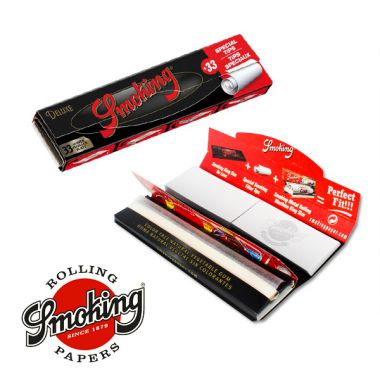 SMOKING Deluxe King Size Rolling Papers + Tips Single Pack