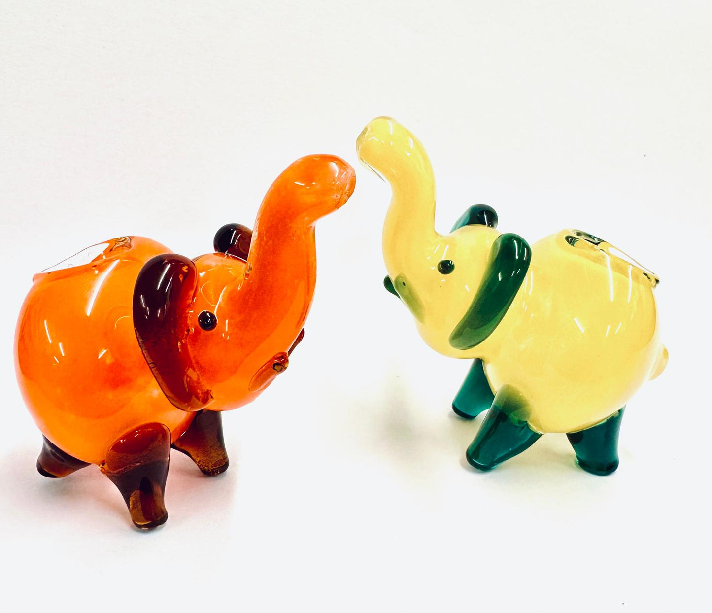 Spiral Elephant Animal Glass Pipe 3 Mini