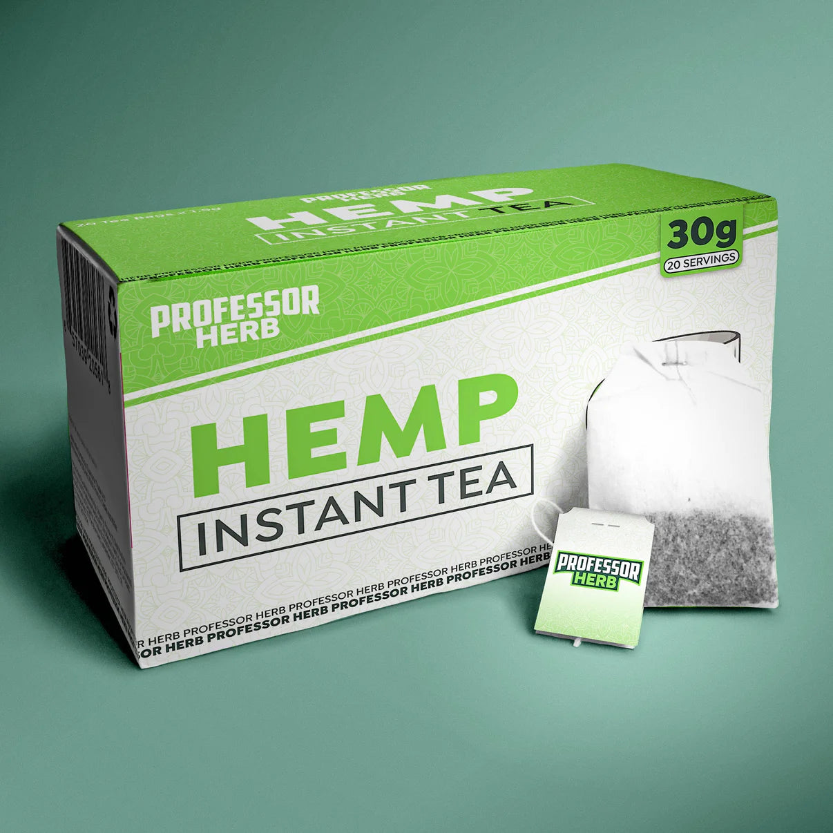 Professor Herb Instant Hemp Tea - Single Pack - 20 Tea Bags