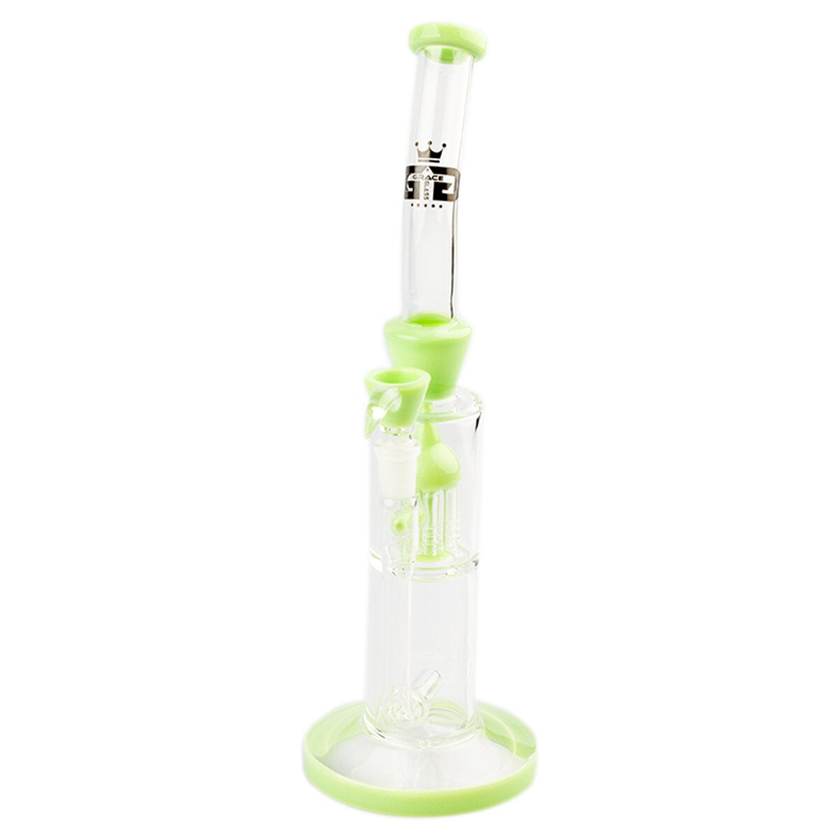 Grace Glass Limited Edition Green Barrel Bong H:33cm Socket:14cm TH:5mm