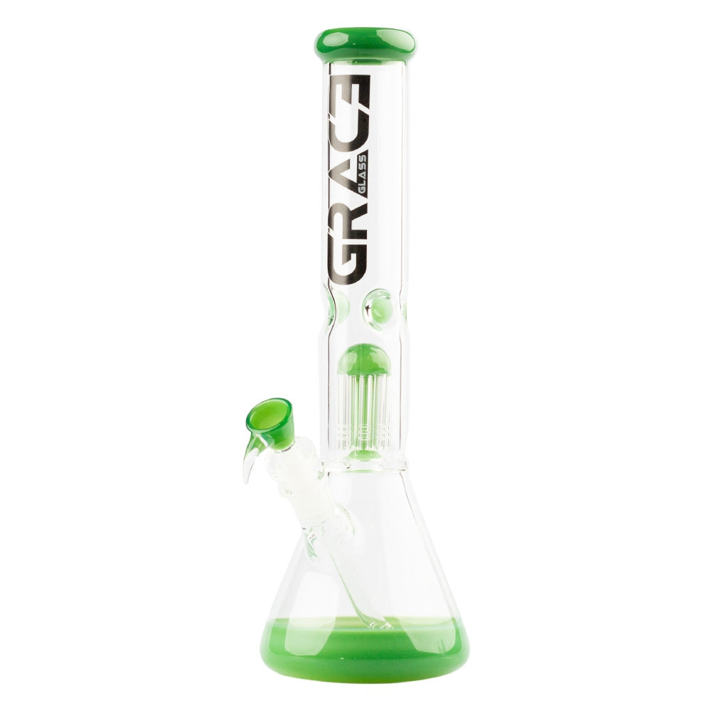 Grace Glass Limited Edition Green Beaker Bong H:37cm Socket:188cm TH:5mm