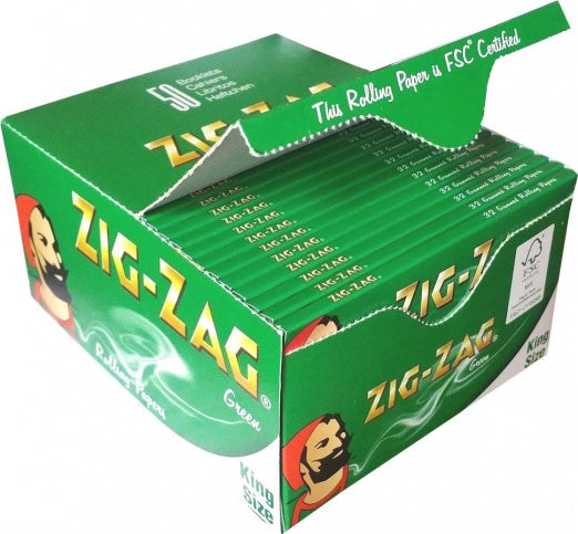 ZIG-ZAG Green King Size Rolling Papers Single Pack