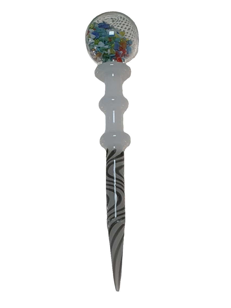 Bubble Glass Dabber 5" - Grey