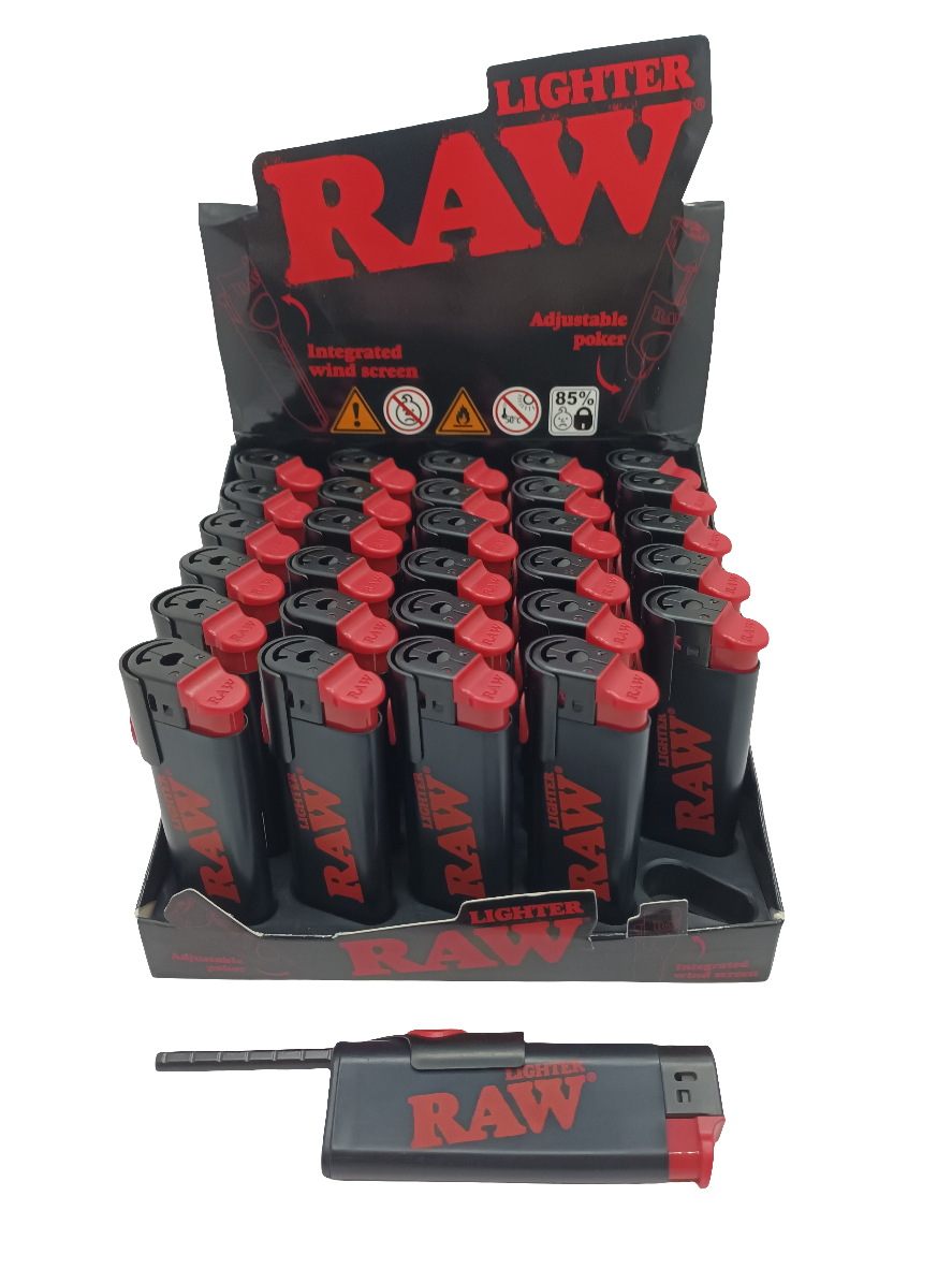 Authentic Raw Phoenix Black Lighter with Poker and Wind Shield - LIMITED AVAILABILITY
