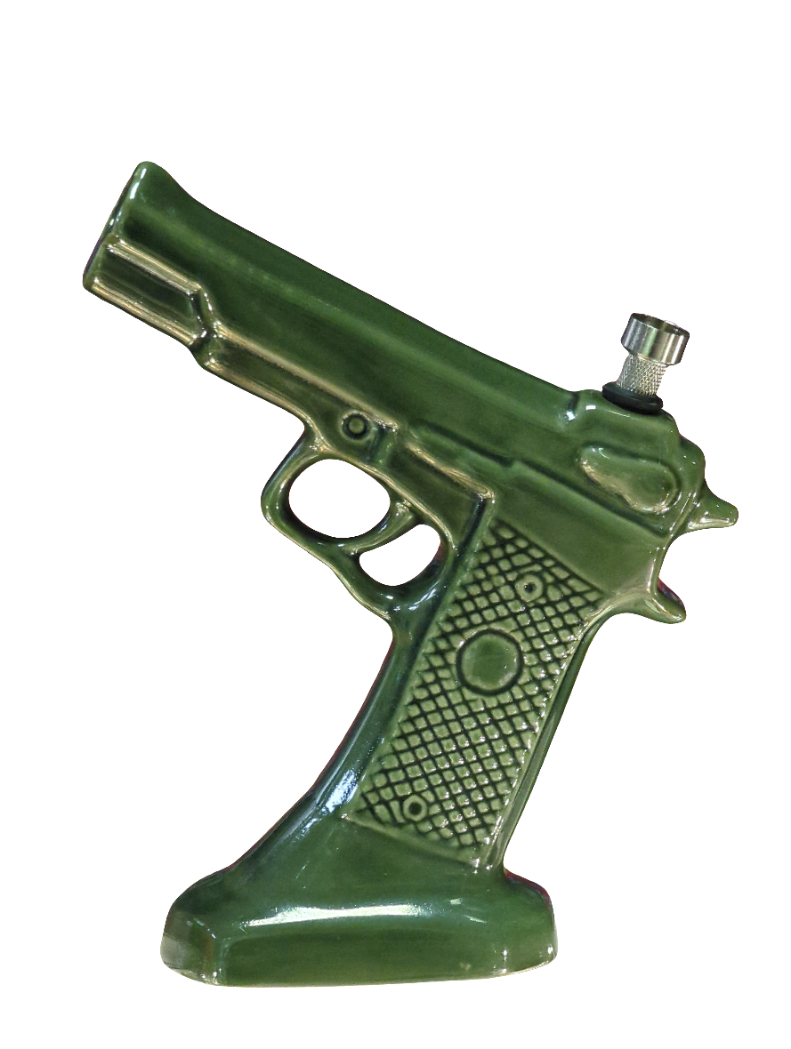 Ceramic 166 Pistol Bong 23cm