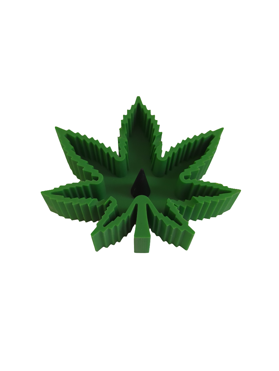 Silicone Ashtray + Storage Holes - Leaf - A2